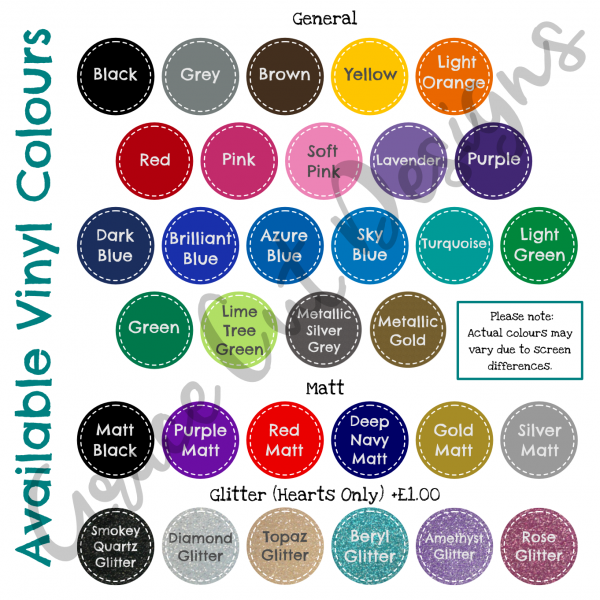 Family Tree Colour Chart for Personalised Family Tree Wall Art