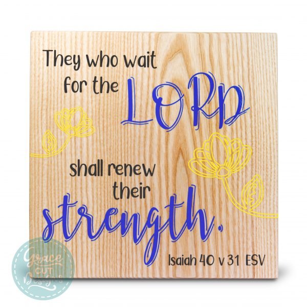 Bible Verse Square Hardwood Wall Art