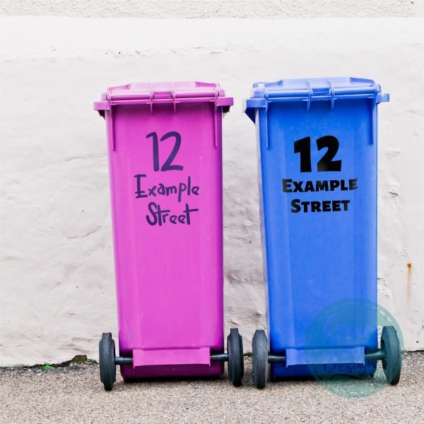 Bin number and Road Name Decals