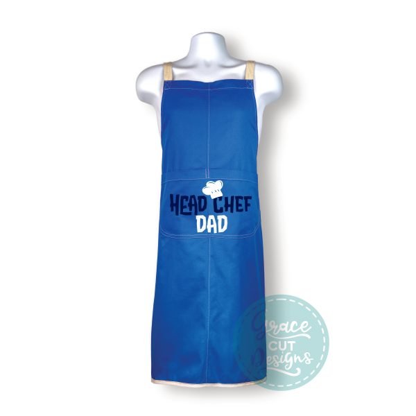 Personalised Apron Head Chef Dad