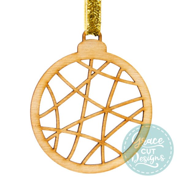 Christmas Abstract Lines Bauble