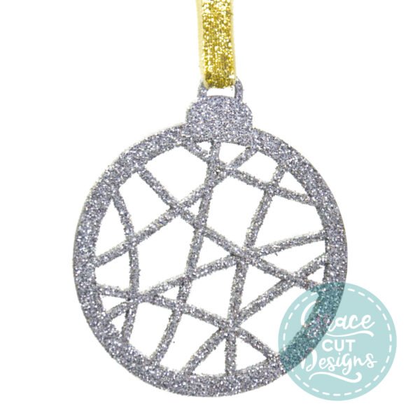 Christmas Abstract Lines Bauble