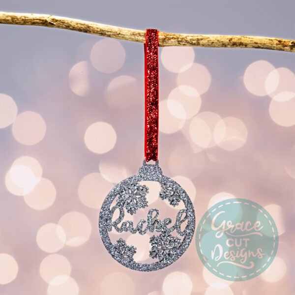 Personalised Snowflake Wooden Bauble Decoration