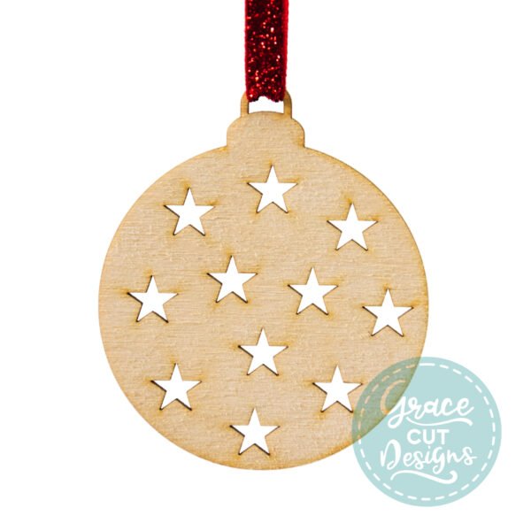 Christmas Starry Wooden Bauble