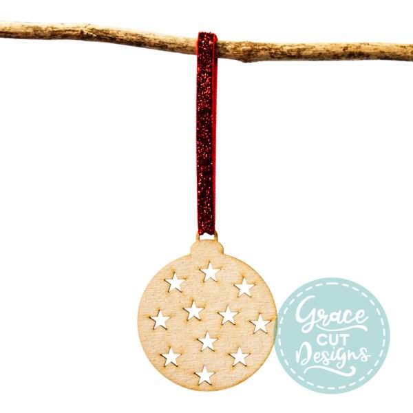 Christmas Starry Wooden Bauble