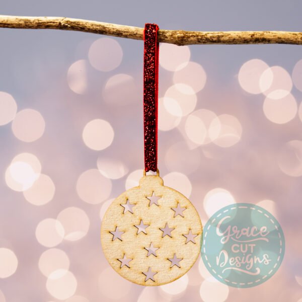 Christmas Starry Wooden Bauble