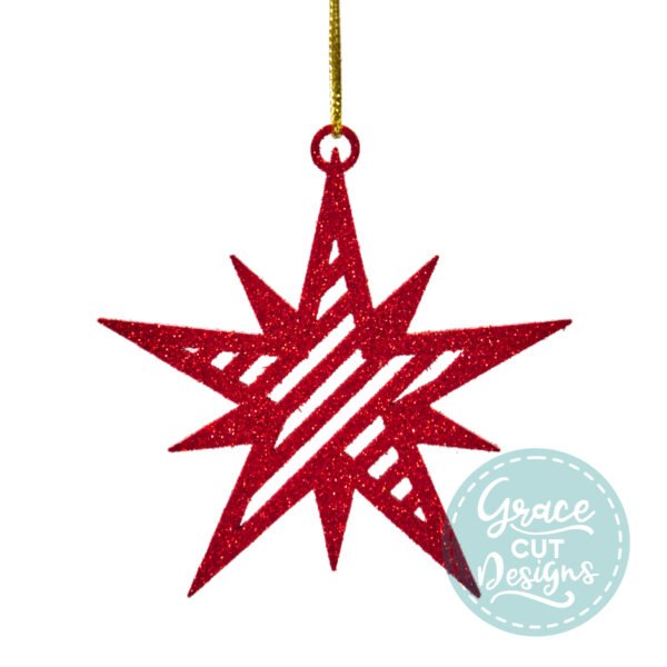 Christmas Striped Star Decoration
