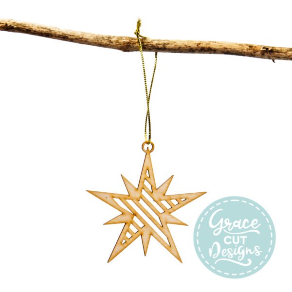 Personalised 3D Star Decoration for the Tree