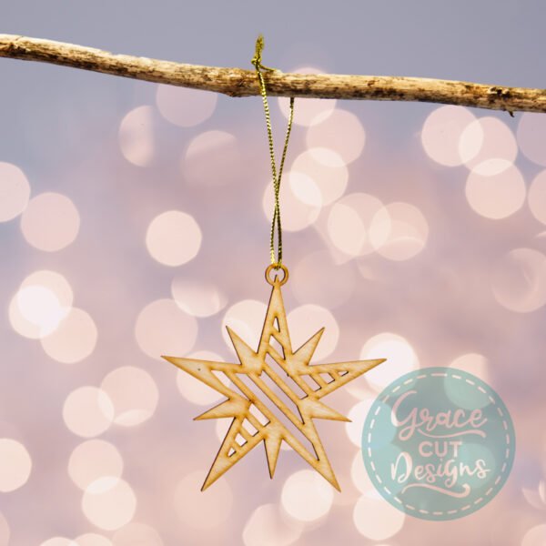 Personalised 3D Star Decoration for the Tree