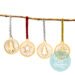 Christmas Tree-Burst and Star-Burst Wood Bauble Decorations – Set of 4